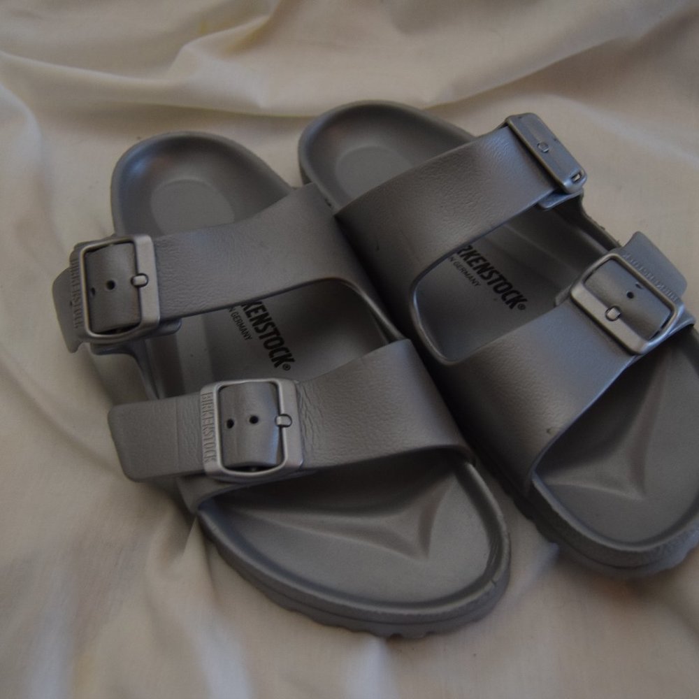 Birkenstock Grey Plastic 2 Strap New